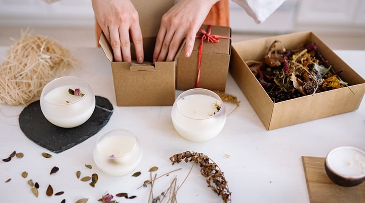 creative candle packaging box