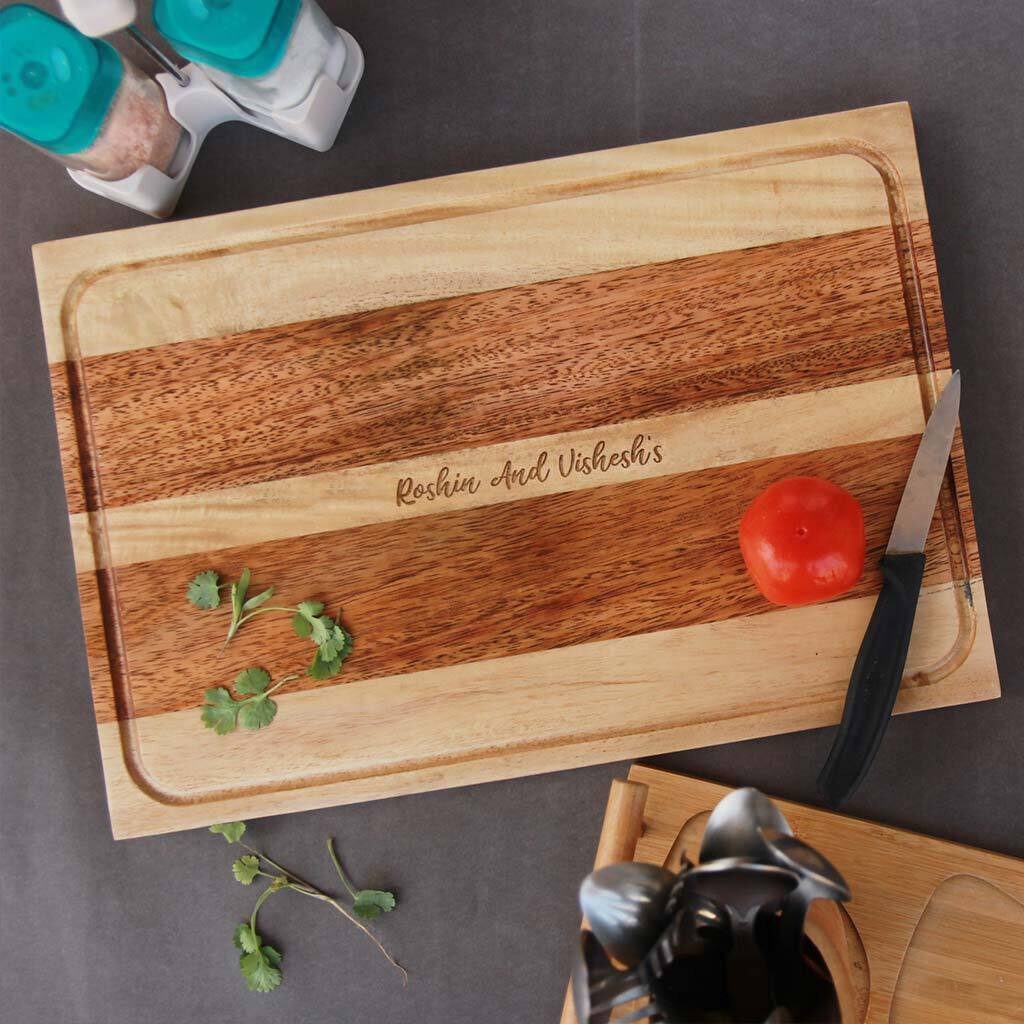 engraved wooden kitchen board