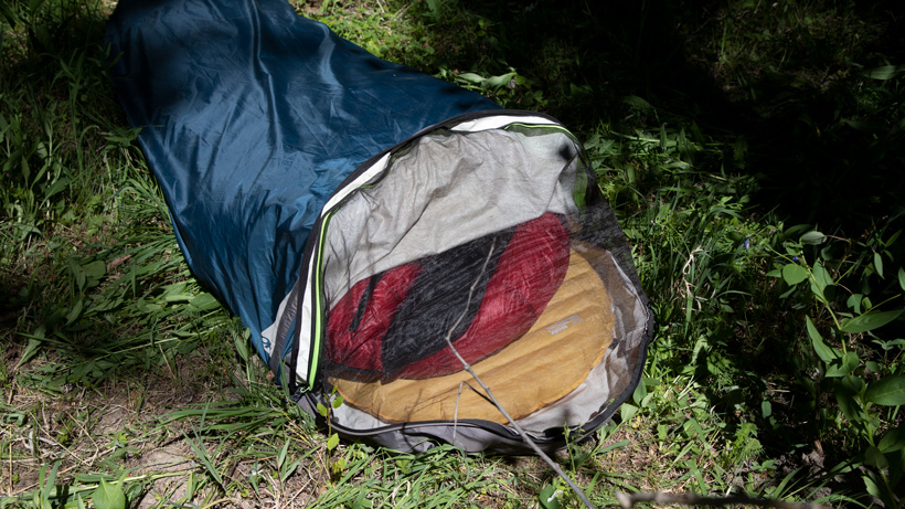 top layer of the bivy bags